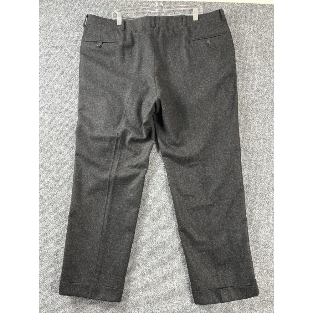 Polo Ralph Lauren Pants Mens 41R Gray Cuffed Wool Cashmere Made in Italy Vintage - Picture 4 of 7
